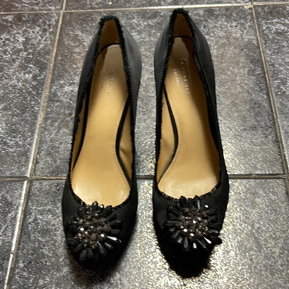 Coach black pumps